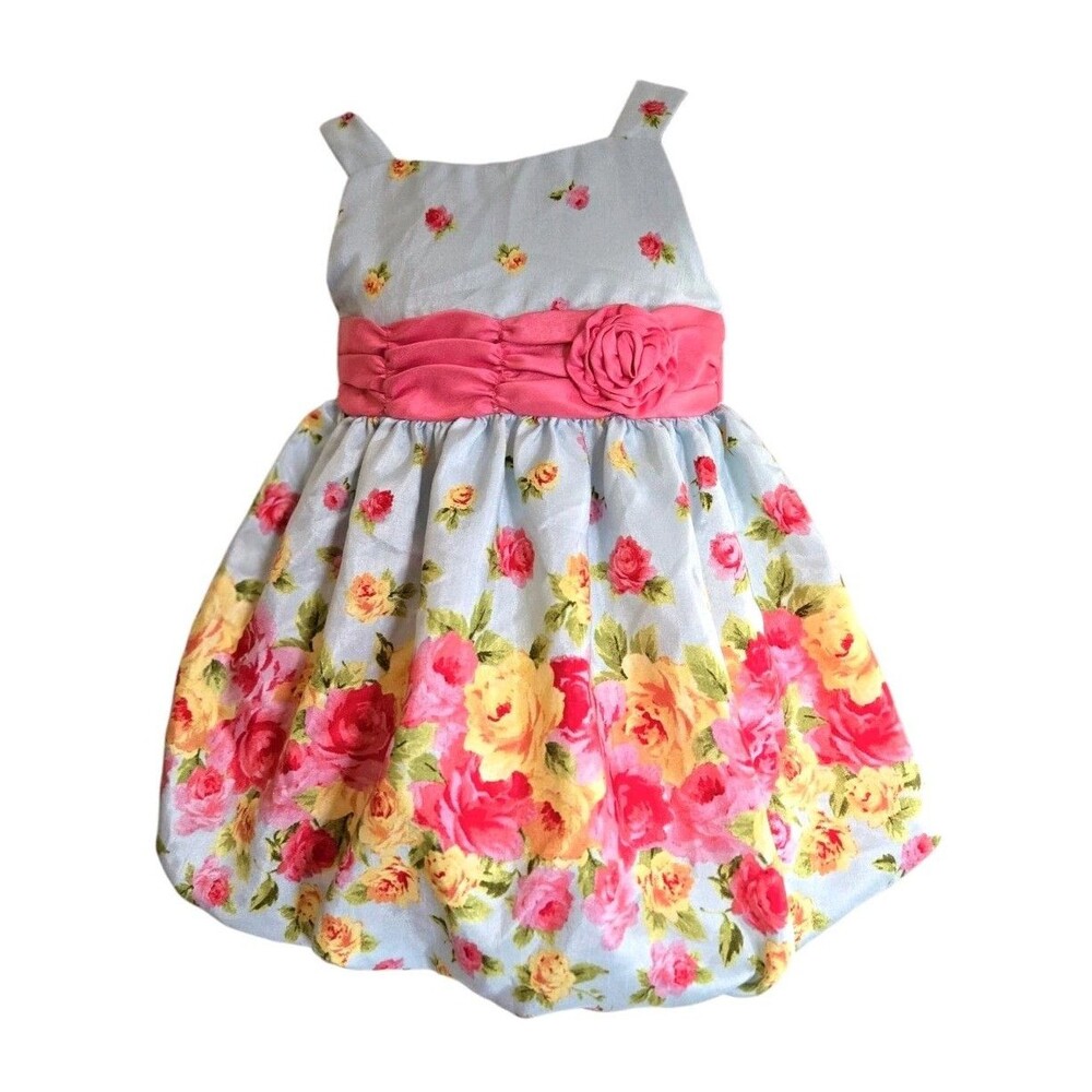 American Princess Bubble Dress Size 2T Spring Flowers Easter Sunday SO Pretty!